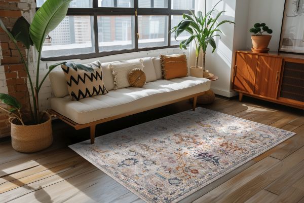 Teppich Höhe 10 mm abstrakter Kurzflorteppich rechteckig Wohnzimmer 4 Größen