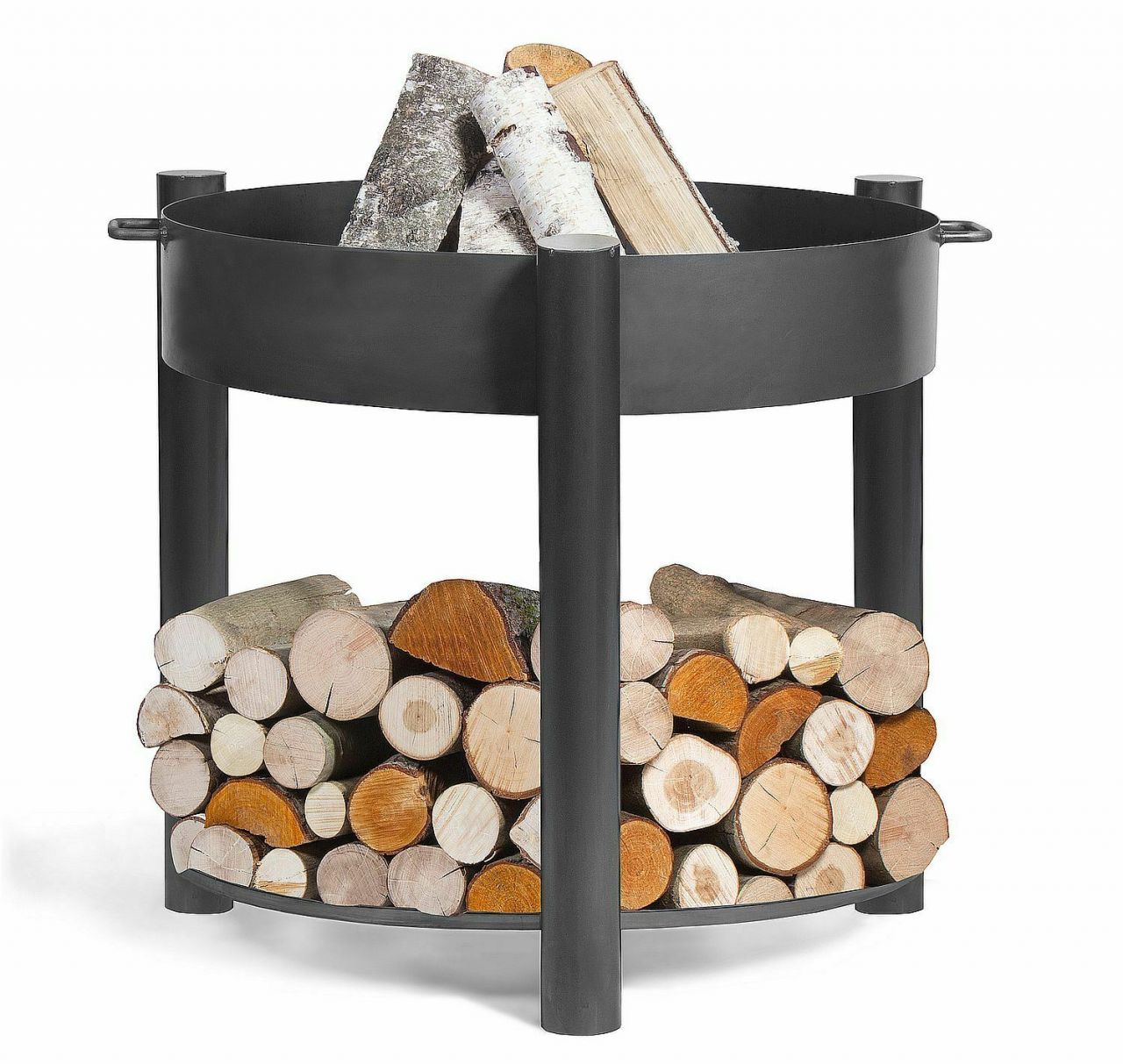 Feuerschale aus Stahl - Feuerkorb Grillfeuer Feuerstelle - Ø 80 cm / Höhe 80 cm