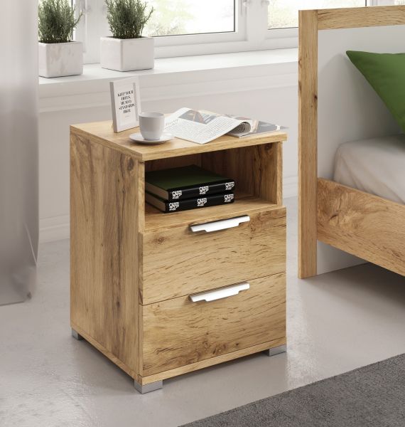 Nachtkonsole 2S Nachttisch Nachtkommode Beistelltisch Nachtschrank Wotan Eiche
