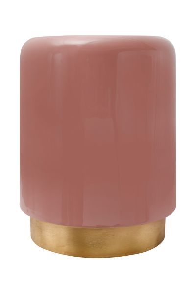 Beistelltisch Couchtisch Nachttisch Metall gold design retro vintage rund pastel