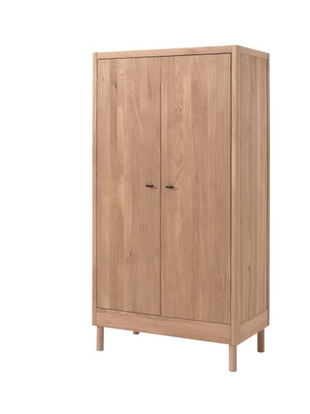 Kleiderschrank 2-trg. Jugendschrank Wäscheschrank Eiche Massivholz natur geölt