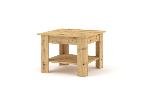 Couchtisch 67x67 Beistelltisch Wohnzimmertisch Sofa-Ablagetisch Artisan Eiche