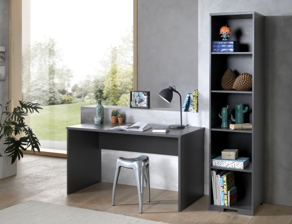 Vipack: Artikelset "LONDON" 2-Teilig- Kinder-/Jugendzimmerset - Anthrazit /Buche
