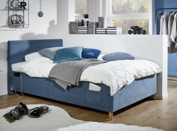 Polsterbett in 3 Größen Jugendbett Polsterliege USB-Anschluss Ocean