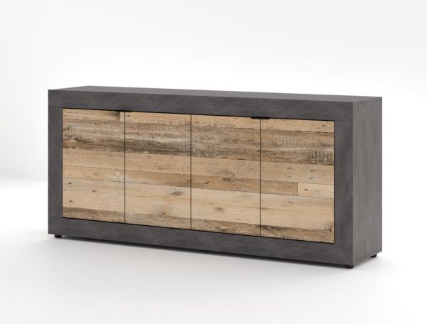 Sideboard Kommode 4T Highboard Anrichte Wohnmöbel Schrank - Matera/Old Style