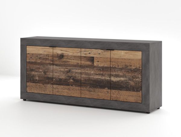Sideboard Kommode 4T Highboard Anrichte Wohnmöbel Schrank - Matera/Old Style