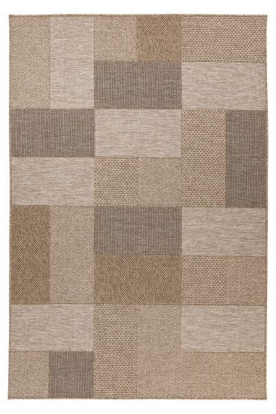 Teppich Höhe 9 mm Kurzflorteppich rechteckig Natur Indoor Outdoor 4 Größen