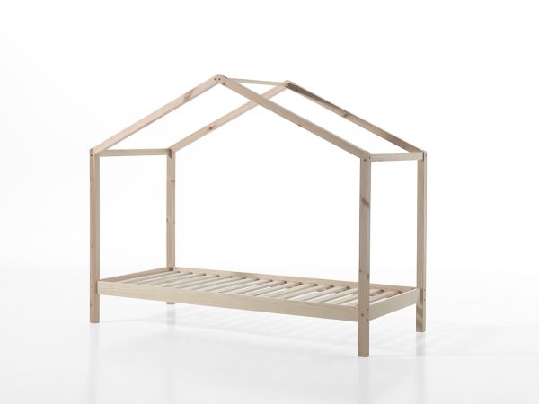 Set Hausbett Matratze 90x200 Kinderbett Kindermöbel Spielbett Lattenrost Holz