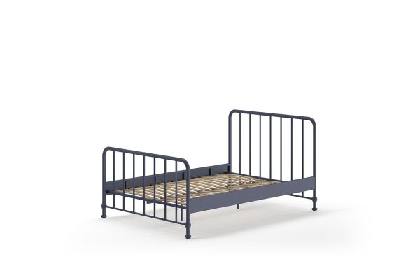 Metallbett 140x200 Bett Jugendbett Gästebett Kinderbett Lattenrost Blau