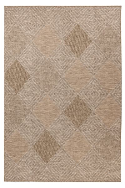 Teppich Höhe 9 mm Kurzflorteppich rechteckig Natur Indoor Outdoor 4 Größen