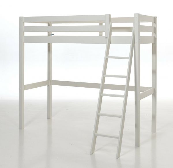 Vipack: "PINO" Hochbett Höhe 190 in 90 x 200 incl. Kommode und Sessel - Weiß