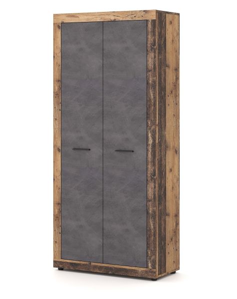 Kleiderschrank Flurschrank Dielenschrank Dielenmöbel Old Style Dunkel Matera