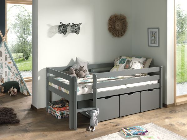 Kojen Spielbett 3 Bettschubladen Lattenrost 90x200 Kinderbett Einzelbett Set