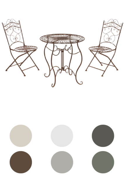 Sitzgruppe-Gartenmöbel Terrasse Lounge Balkon Nostalgie- versch. Farben