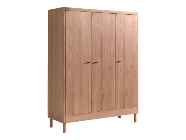 Kleiderschrank 3-trg. Jugendschrank Wäscheschrank Eiche Massivholz natur geölt