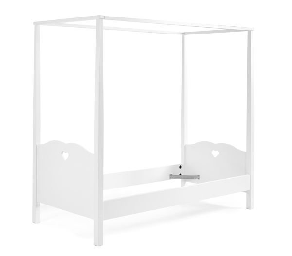 Vipack "AMORI" Himmelbett - Kinderbett Traumbett Mädchenbett - MDF weiß lackiert