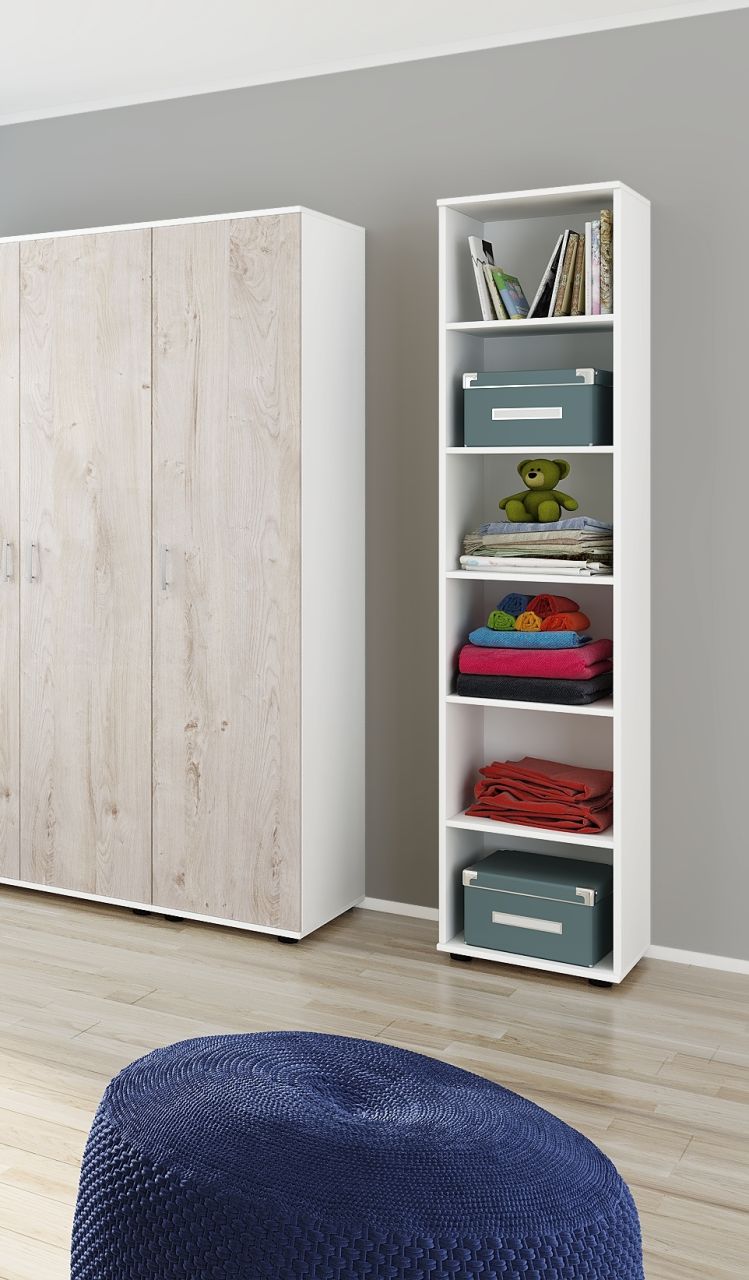 hohes Regal Bücherregal Kinderregal Wickelregal Babyzimmer Weiß Kinderzimmer