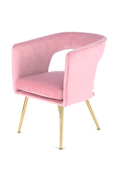 Stuhl Samt Esszimmer Polster Wohnzimmer Schminktisch Sessel retro modern gold
