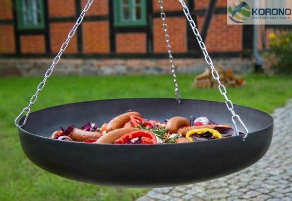 Schwenkwok Gartengrill Schwenkpfanne Stahlpfanne - Wokgrill 60 cm
