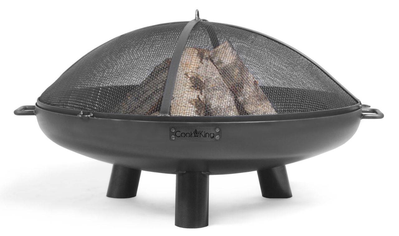 Feuerschale mit Funkenschutz - Feuerkorb Grillfeuer Feuerstelle - Ø 80 / Stahl