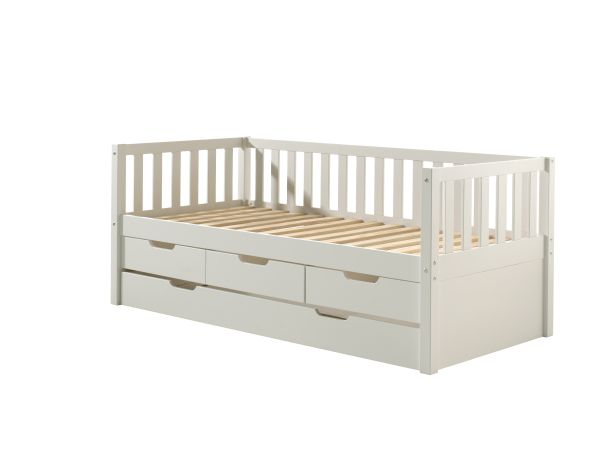 Kojenbett mit 3 Schubladen Lattenrost 90x200 Kinderbett Gitterbett