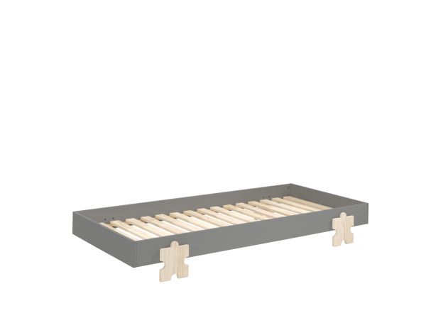 Vipack Einzelbett Stapelbett MODULO 90 x 200 Jugendbett Grau