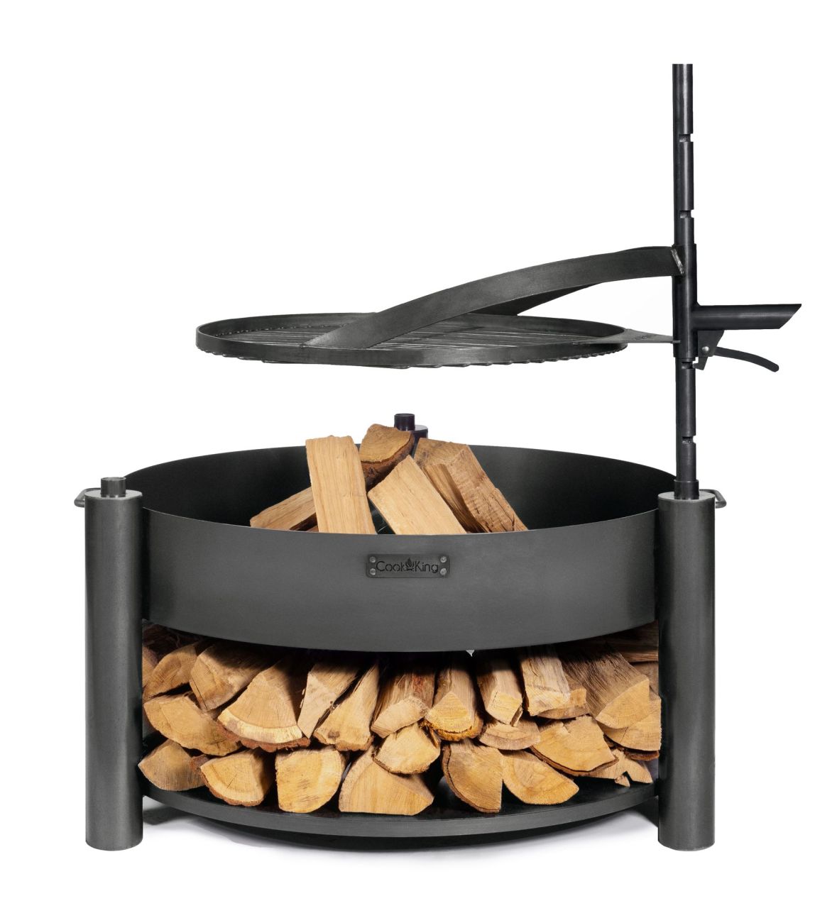 Feuerschale Ø 80 Grillrost Grill BBQ Multifunktion Holzregal Feuerkorb Feuers...