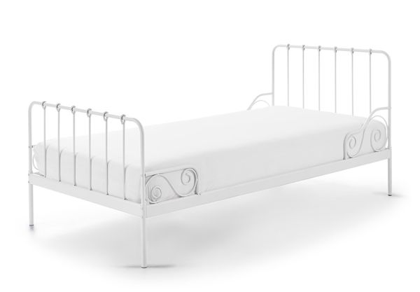 Vipack Metallbett ALICE 90 x 200 weiß + Lattenrost Einzelbett Jugendbett