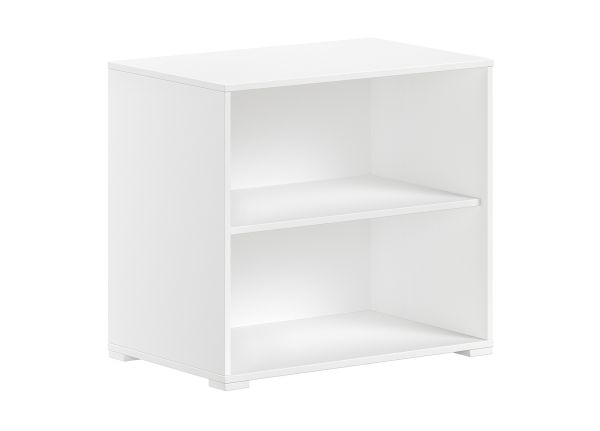 Regal offen mit 2 Fächern Standregal Beistellregal Bücherregal Weiß