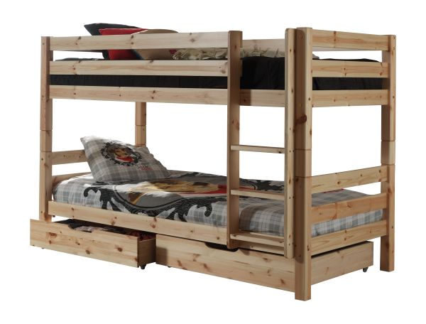 Etagenbett 90x200 Bettschublade Kinderbett Hochbett Spielbett Massivholz geteilt