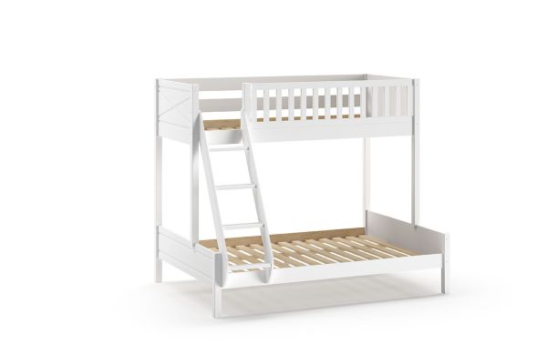 Familienbett Etagenbett Elternbett 140x200 90x200 Weiß Holz Hochbett Doppelbett