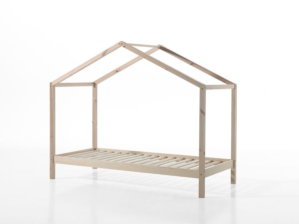 Vipack: Hausbett 90 x 200 - Spielbett Kinderbett Jugendbett Kiefer massiv Natur