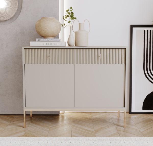 Sideboard Kommode 2T/2S Highboard Anrichte Wohnmöbel Schrank Kaschmir Gold
