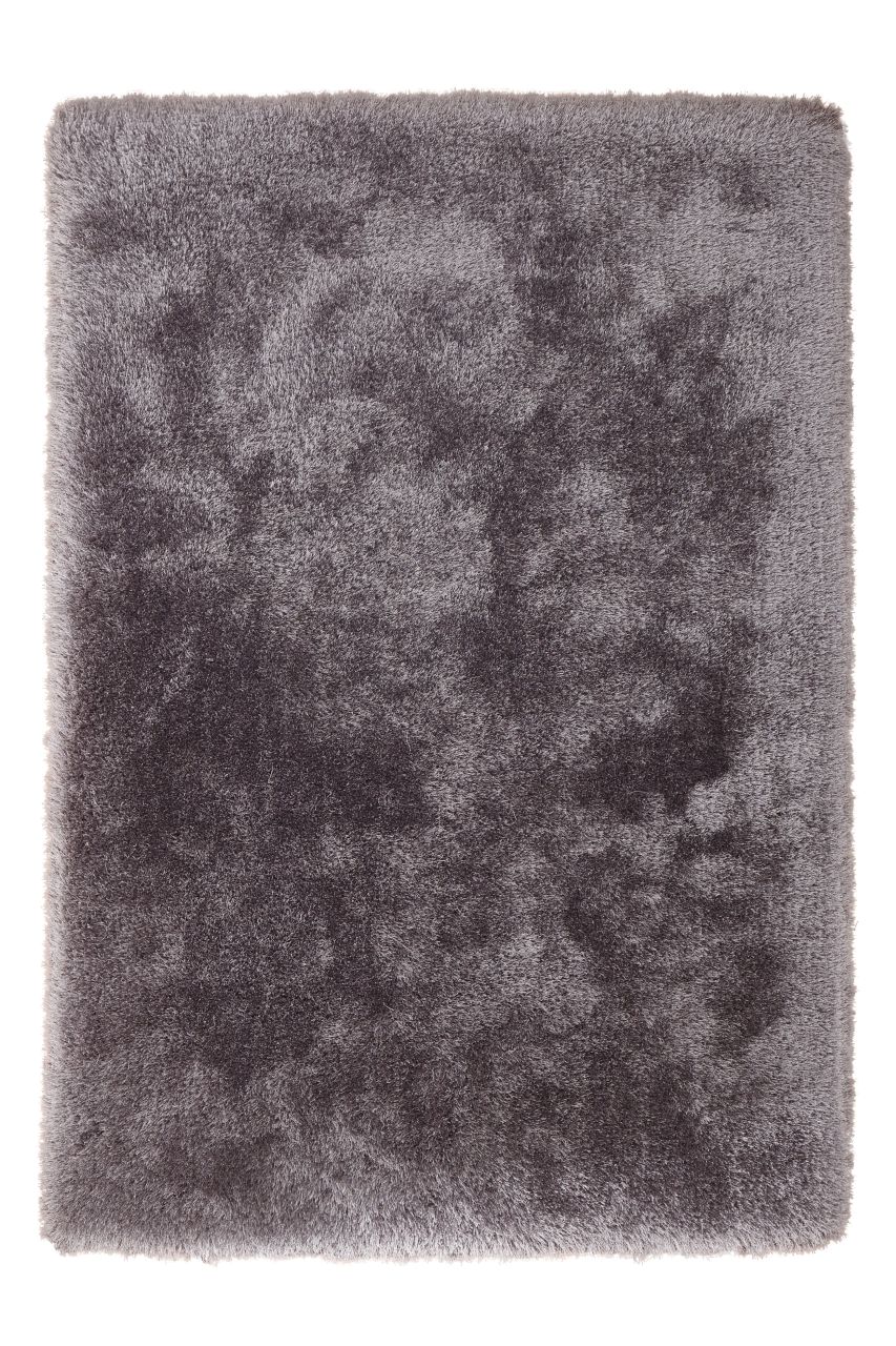 Teppich Wohnzimmer Hochflor weich modern Langflor Uni Schlafzimmer Läufer Grau