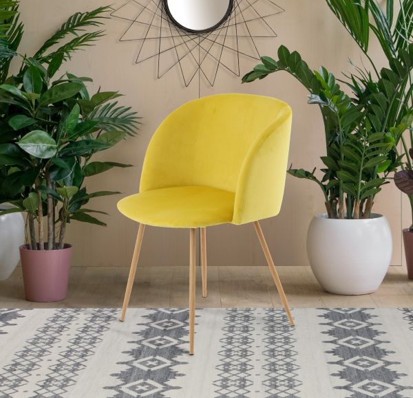 2er Stuhl Set Samt Stühle Esszimmer Küche Polster Holz Wohnzimmer Sessel retro