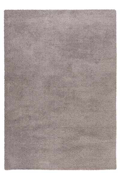 Teppich Höhe 30 mm Hochflorteppich rechteckig Silber Wohnzimmer 4 Größen
