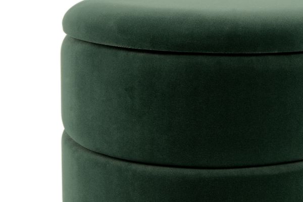 Hocker Stauraum Pouf gold modern Sitz Polster trend design Samt glamour silber