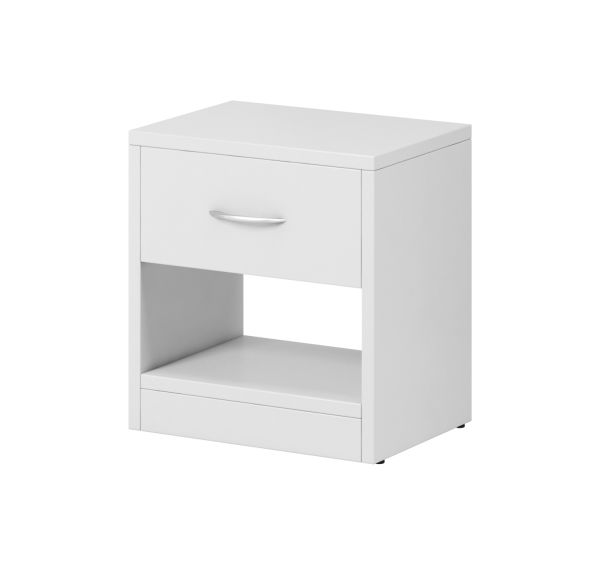 Nachtkonsole 1S Nachttisch Nachtkommode Beistelltisch Nachtschrank Weiß