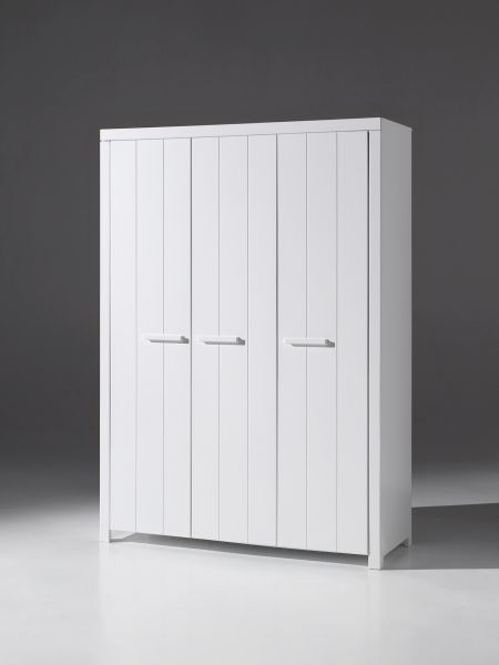 Vipack: Kleiderschrank"ERIK" 3-Türig-Jugend-/ Kinderschrank Kleiderstange- Weiß