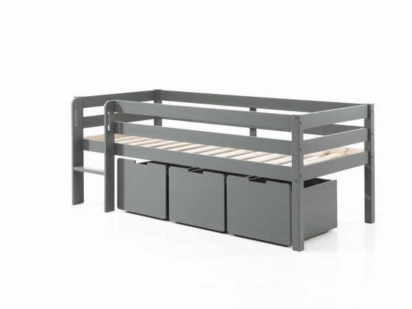 Kojen Spielbett 3 Bettschubladen Lattenrost 90x200 Kinderbett Einzelbett Set