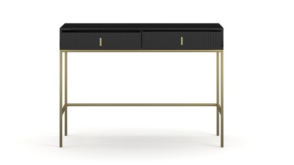 Schminktisch 104 Frisiertisch Konsolentisch Beistelltisch Schreibtisch Schwarz Gold