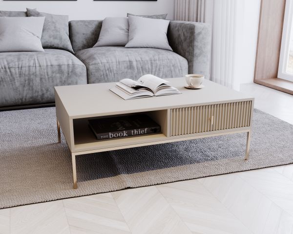 Couchtisch Beistelltisch Wohnzimmertisch Sofatisch Ablagetisch Kaschmir Gold