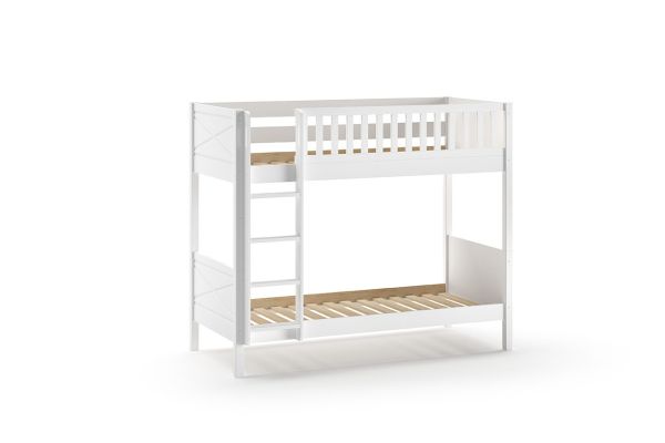 Etagenbett Stockbett Kinderbett 90x200 Weiß Holz Hochbett Spielbett Kindermöbel