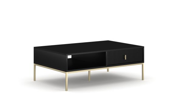 Couchtisch Beistelltisch Wohnzimmertisch Sofatisch Ablagetisch Schwarz Gold