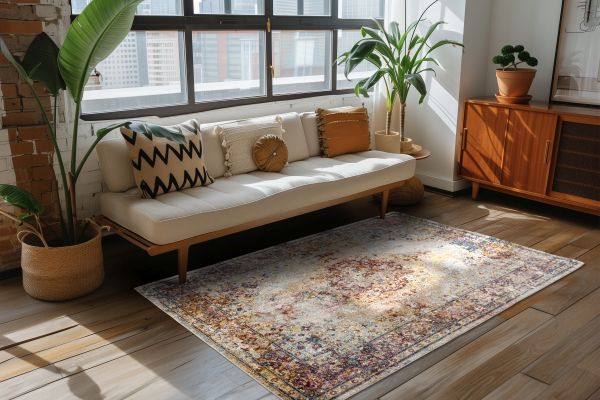 Teppich Höhe 10 mm abstrakter Kurzflorteppich rechteckig Wohnzimmer 4 Größen