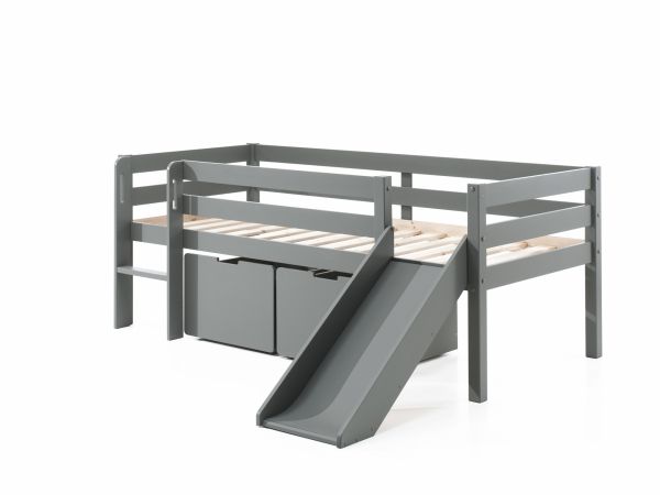 Kojen Spielbett Schubladen Lattenrost 90x200 Kinderbett Einzelbett Set Rutsche