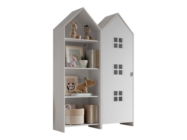 Set: Schrank und Regal "CASAMI BRUGES" Jugendschrank Wäscheschrank Weiß