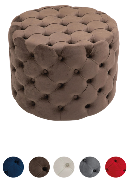 Sitzhocker L Samt- Schminktischhocker Polsterhocker Sitzpouf-versch. Farben