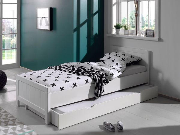 Vipack: Set "ERIK" mit Bett 90x200 und Bettschublade- Jugend-/Kinderbett -Weiß
